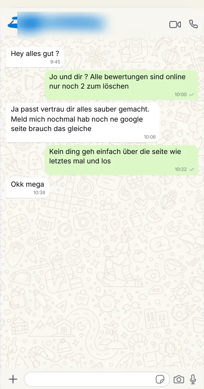 Screenshot einer zufriedenen Kundenbewertung bei Google