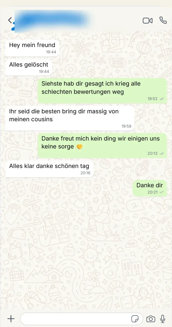 Kundenstimme mit verbesserter Google Bewertung