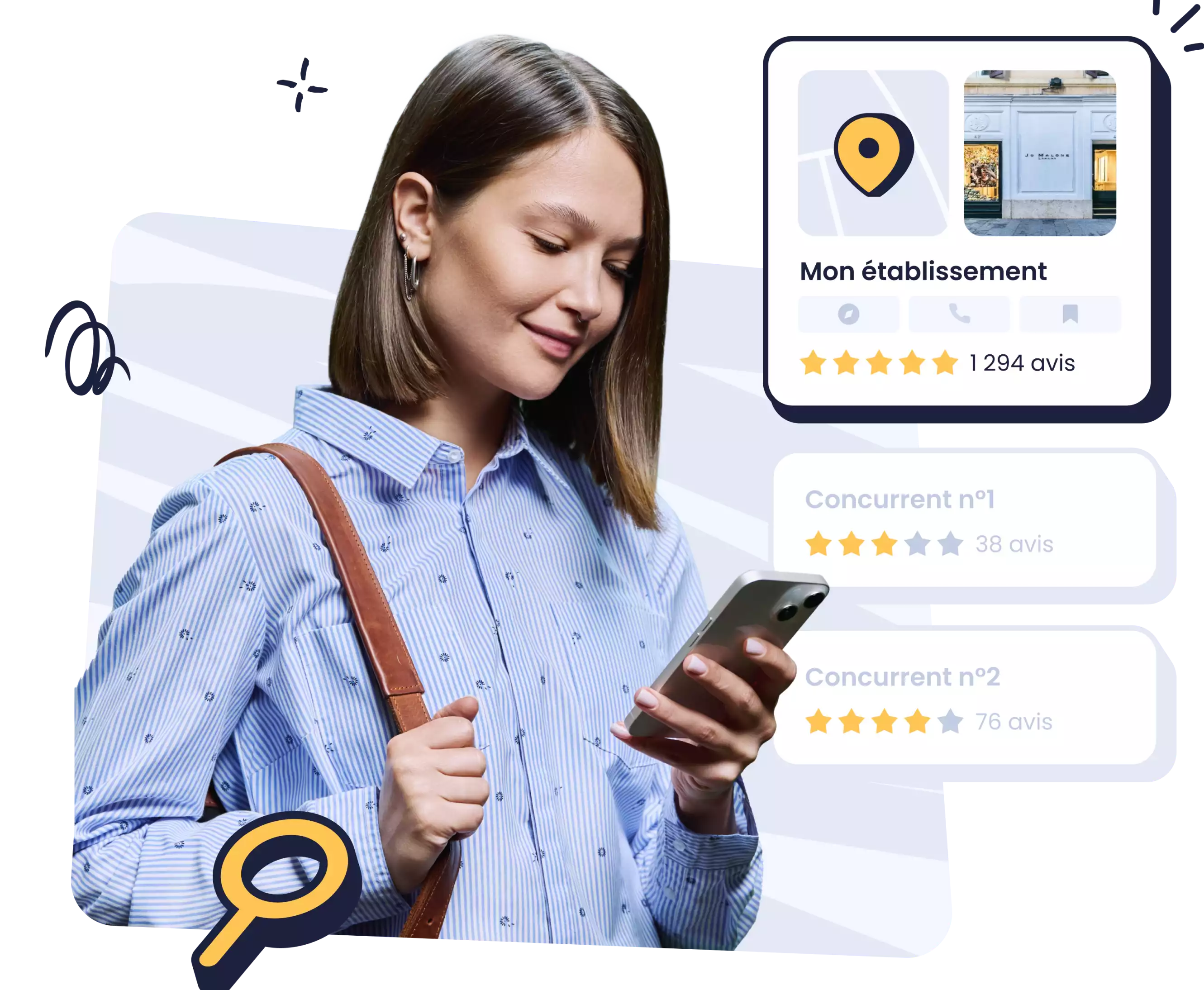 Dashboard mit Google Bewertungsstatistiken